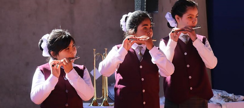 Banda de la Escuela de Canela Alta estrena nuevos instrumentos gracias al apoyo de Minera Los Pelambres